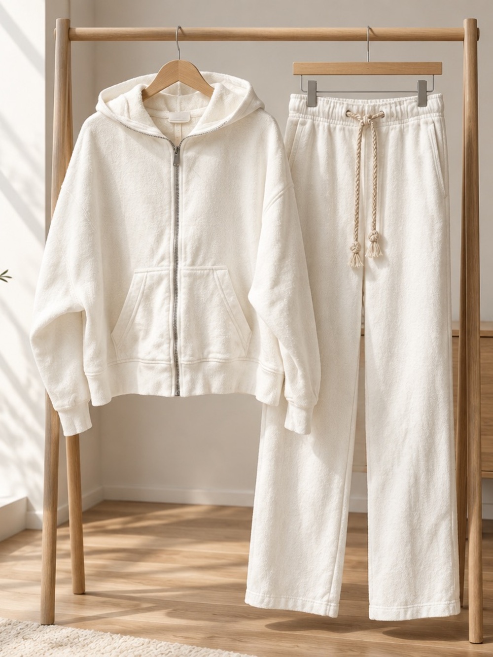 Free People Movement “A cut above” Zip Up Hoodie Ivory XL NWOT
